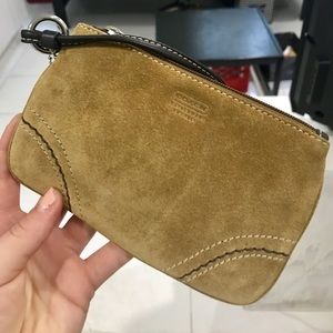 Coach suede wristlet